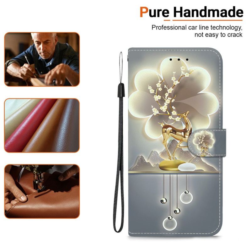 Kinyitható Bőrtok Xiaomi Redmi Note 14s Sika Szarvas