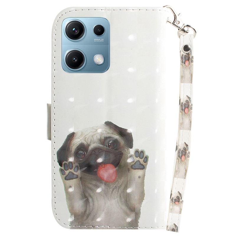 Kinyitható Tokok Xiaomi Redmi Note 14s Mopsz Nyakpánttal