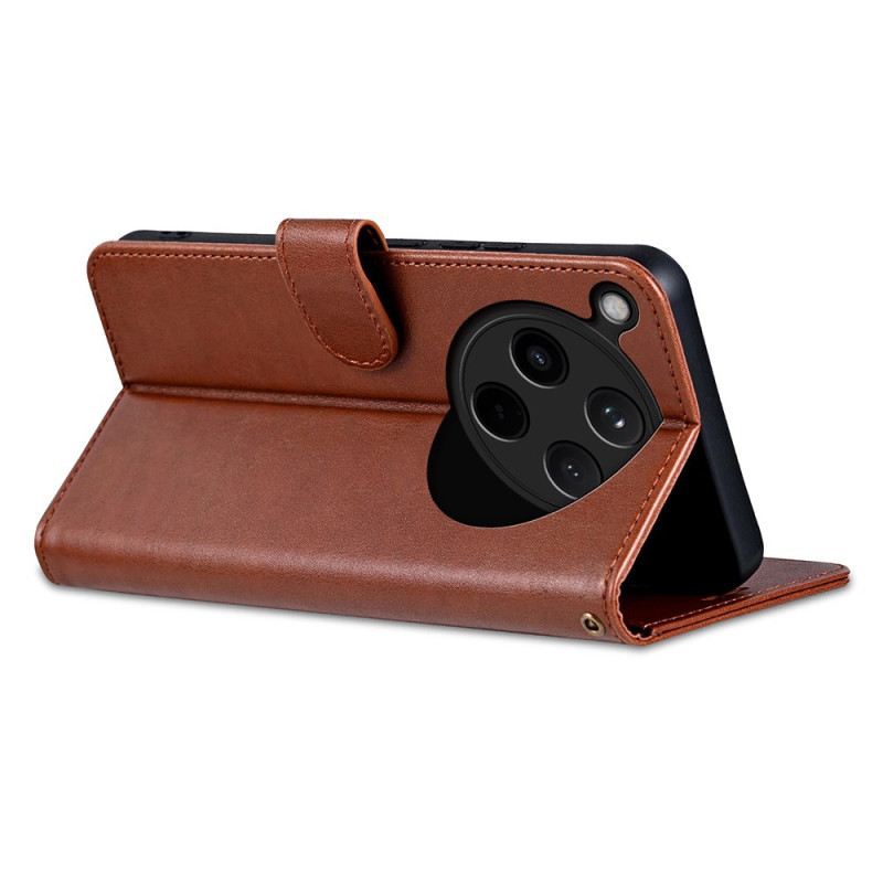 Bőrtok Oppo Find X8 Bőrhatású Azns