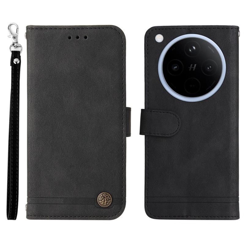 Bőrtok Oppo Find X8 Klasszikus Vintage Pánt