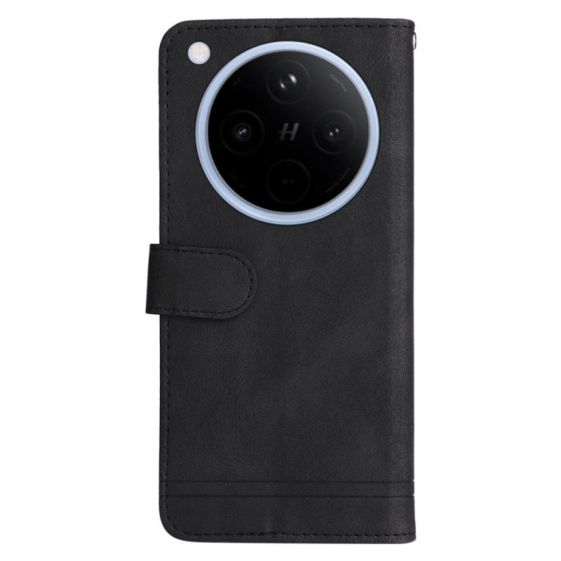 Bőrtok Oppo Find X8 Klasszikus Vintage Pánt