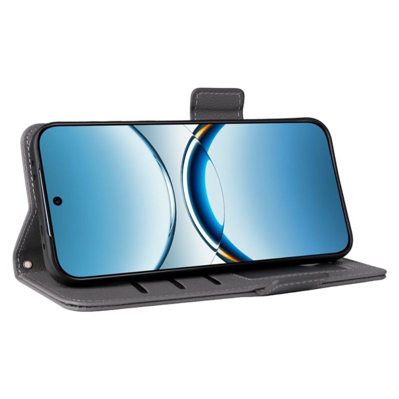 Bőrtok Oppo Find X8 Licsi Hatású Műbőr Pánt