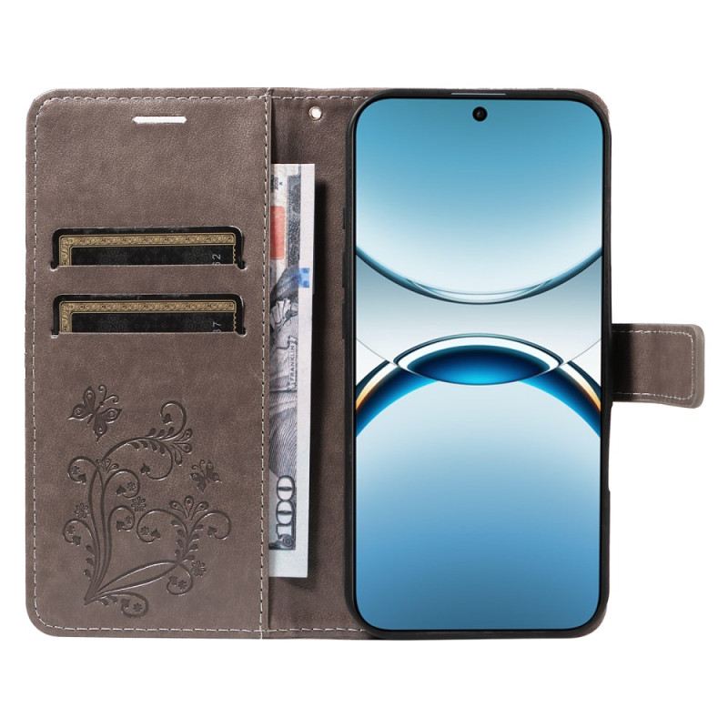 Bőrtok Oppo Find X8 Óriás Pillangók