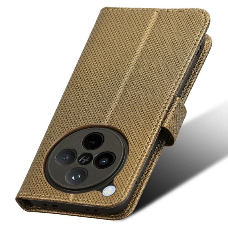 Bőrtok Oppo Find X8 Pöttyös Pánt