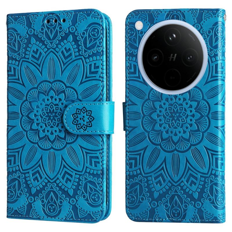 Kinyitható Bőrtok Oppo Find X8 Napraforgóminta