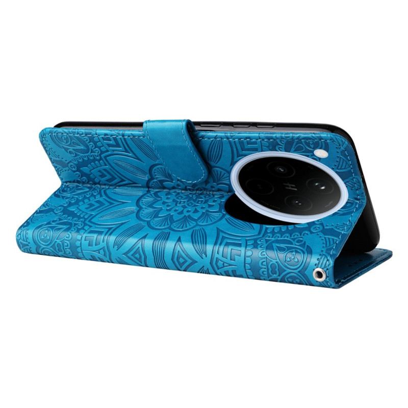 Kinyitható Bőrtok Oppo Find X8 Napraforgóminta