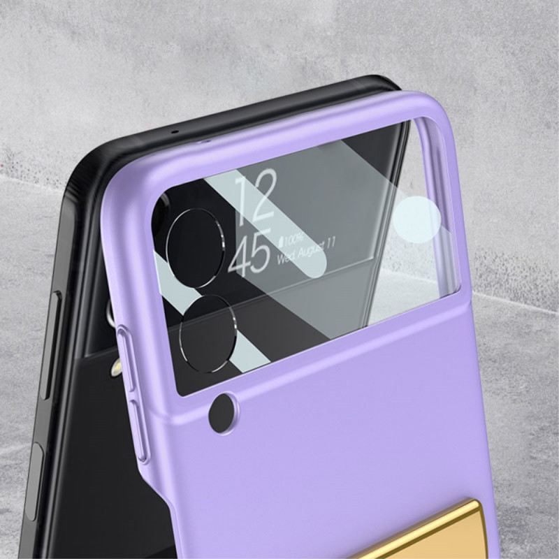 Fliptok Samsung Galaxy Z Flip 3 5G Bőrtok Edzett Üveg Gkk Pánttal