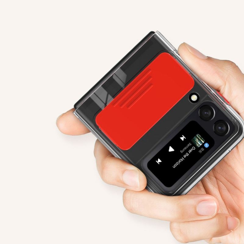 Fliptok Samsung Galaxy Z Flip 3 5G Bőrtok Fotómodul Gyűrűje És Borítója