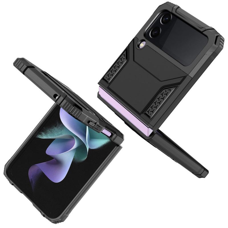 Fliptok Samsung Galaxy Z Flip 3 5G Bőrtok Gyűrűálló