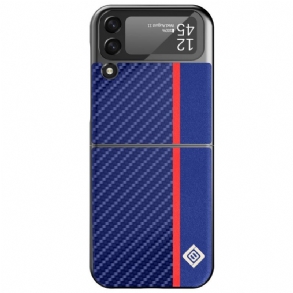 Fliptok Samsung Galaxy Z Flip 3 5G Bőrtok Szénszálas Lc.imeeke