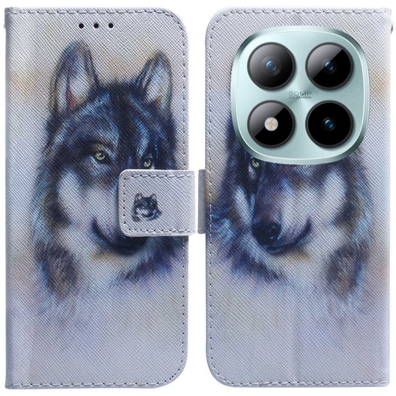 Bőrtok Xiaomi Redmi Note 15 Pro Plus 5g Akvarell Farkas