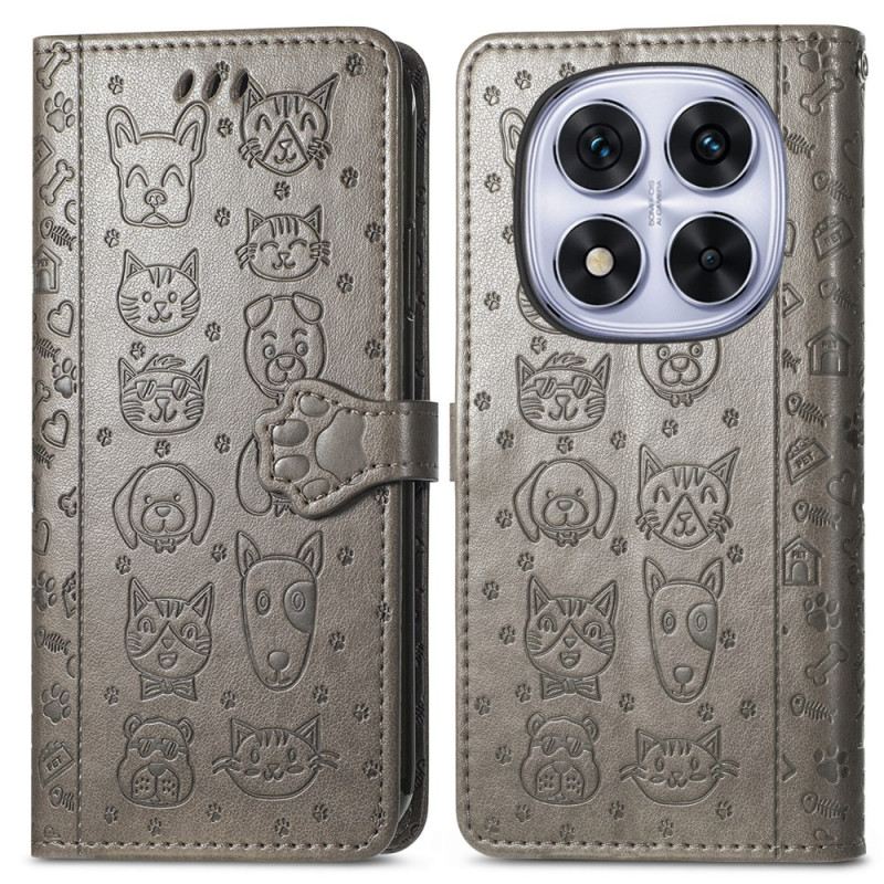 Bőrtok Xiaomi Redmi Note 15 Pro Plus 5g Animált Állatok