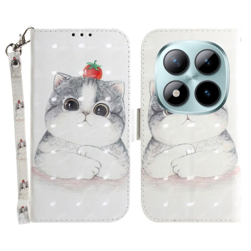 Bőrtok Xiaomi Redmi Note 15 Pro Plus 5g Aranyos Macska Pánttal