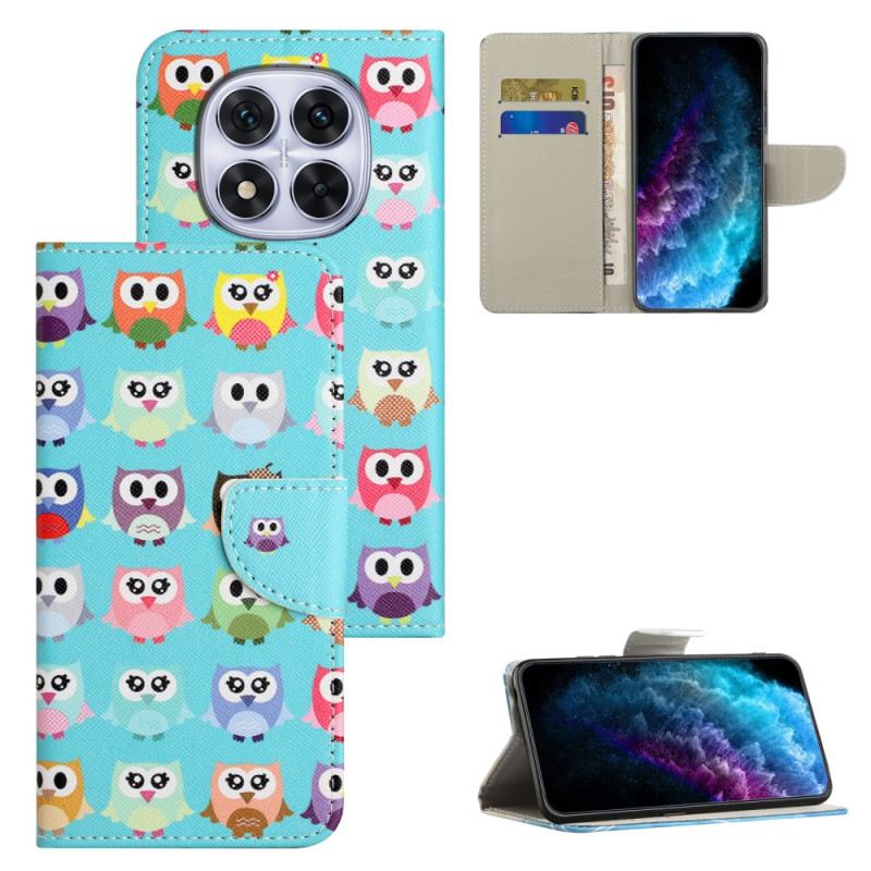 Bőrtok Xiaomi Redmi Note 15 Pro Plus 5g Baglyok