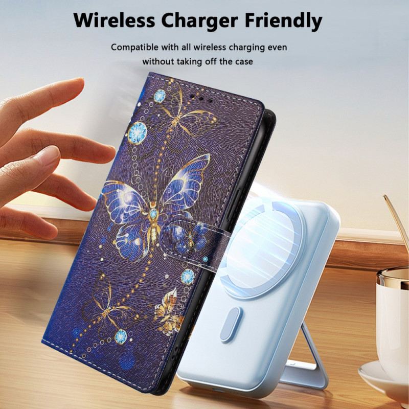 Bőrtok Xiaomi Redmi Note 15 Pro Plus 5g Értékes Pillangók