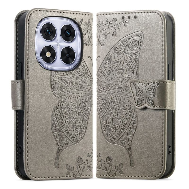 Bőrtok Xiaomi Redmi Note 15 Pro Plus 5g Grafikus Pillangó