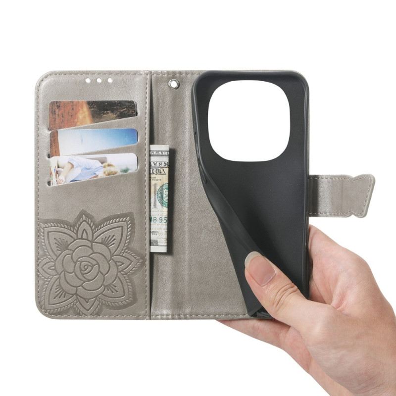 Bőrtok Xiaomi Redmi Note 15 Pro Plus 5g Grafikus Pillangó