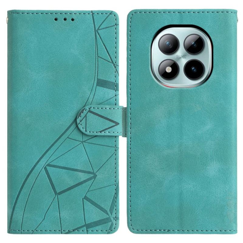 Bőrtok Xiaomi Redmi Note 15 Pro Plus 5g Háromszögminta