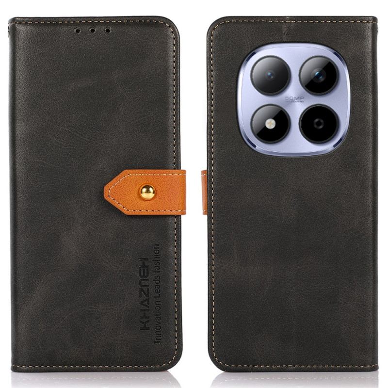 Bőrtok Xiaomi Redmi Note 15 Pro Plus 5g Khazneh Arany Csat