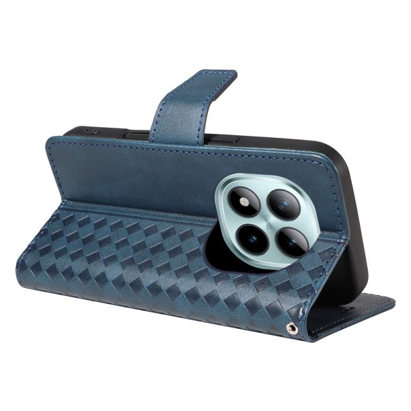 Bőrtok Xiaomi Redmi Note 15 Pro Plus 5g Kockás Mintás Szegély