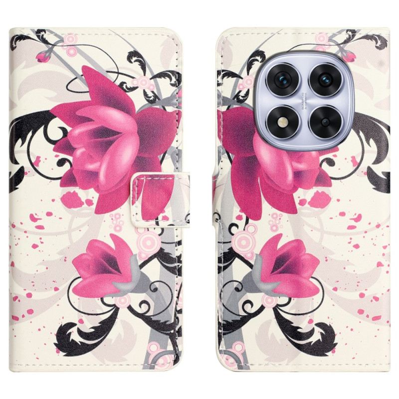 Bőrtok Xiaomi Redmi Note 15 Pro Plus 5g Lótusz Minta