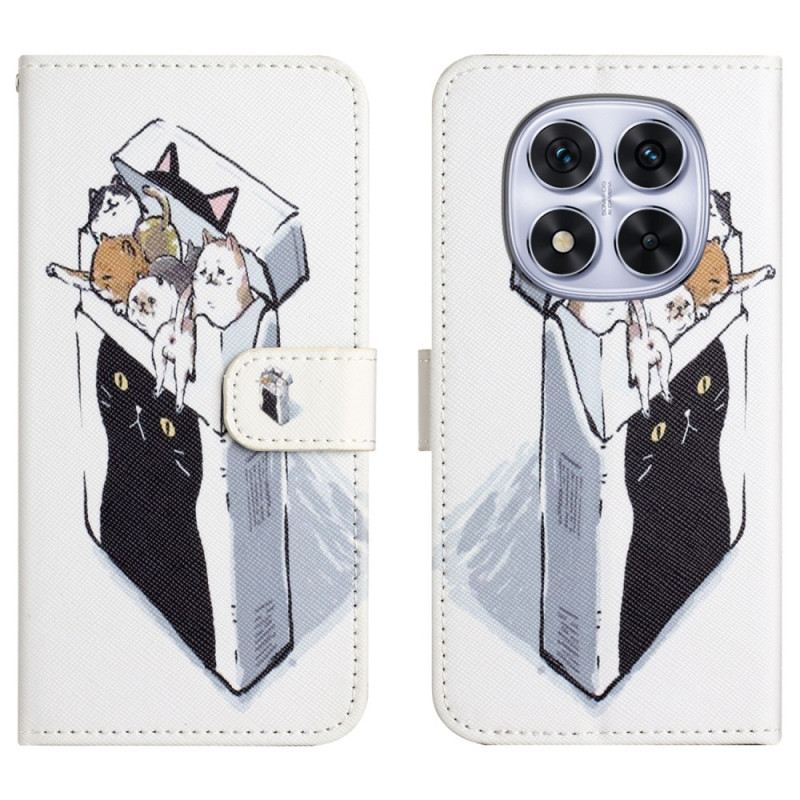 Bőrtok Xiaomi Redmi Note 15 Pro Plus 5g Macskák Egy Dobozban