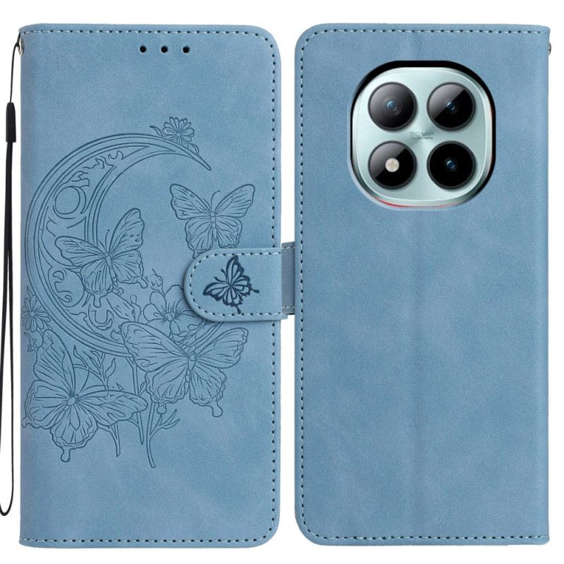 Bőrtok Xiaomi Redmi Note 15 Pro Plus 5g Pillangó És Virágminta