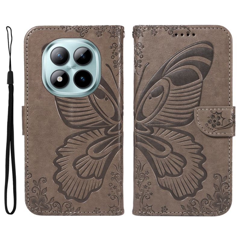 Bőrtok Xiaomi Redmi Note 15 Pro Plus 5g Pillangóminta