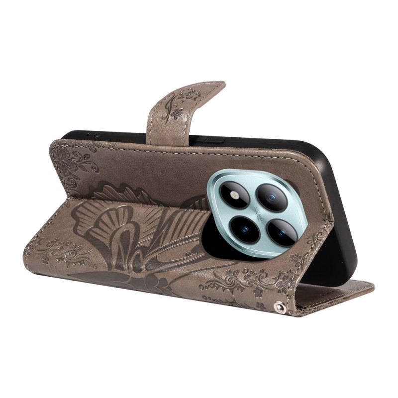 Bőrtok Xiaomi Redmi Note 15 Pro Plus 5g Pillangóminta