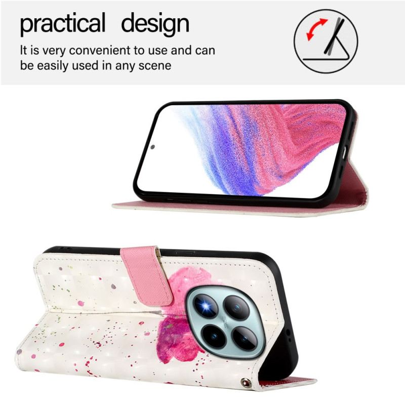 Bőrtok Xiaomi Redmi Note 15 Pro Plus 5g Pipacs