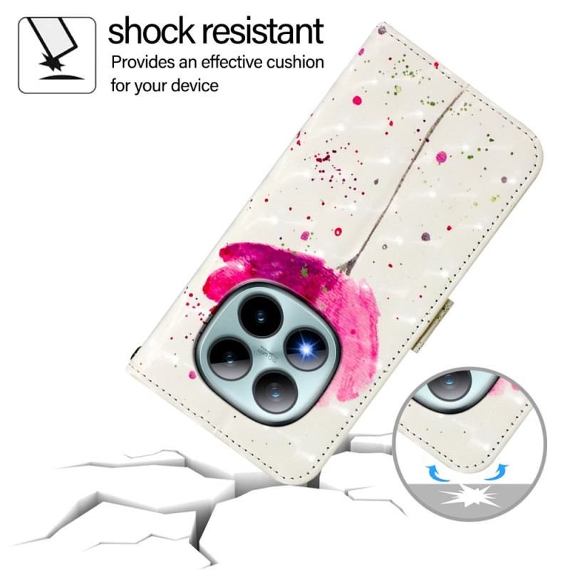 Bőrtok Xiaomi Redmi Note 15 Pro Plus 5g Pipacs