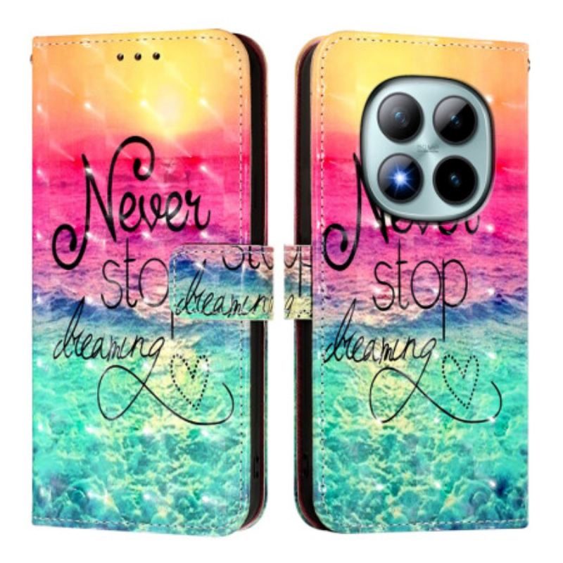 Bőrtok Xiaomi Redmi Note 15 Pro Plus 5g Soha Ne Hagyd Abba Az Álmodozást