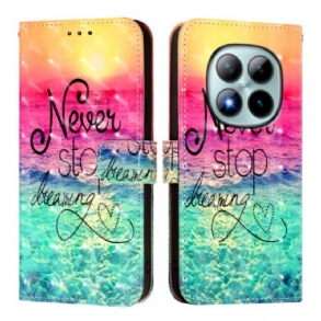 Bőrtok Xiaomi Redmi Note 15 Pro Plus 5g Soha Ne Hagyd Abba Az Álmodozást