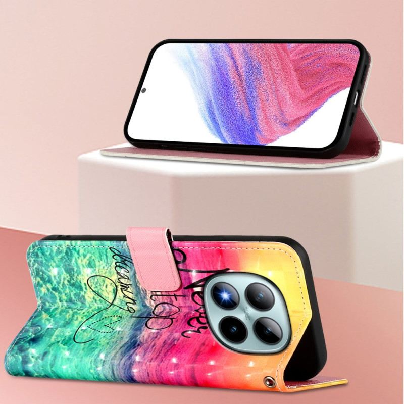 Bőrtok Xiaomi Redmi Note 15 Pro Plus 5g Soha Ne Hagyd Abba Az Álmodozást