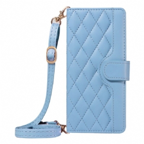 Bőrtok Xiaomi Redmi Note 15 Pro Plus 5g Steppelt Pánttal És Vállpánttal