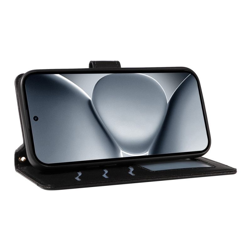 Bőrtok Xiaomi Redmi Note 15 Pro Plus 5g Steppelt Pánttal És Vállpánttal