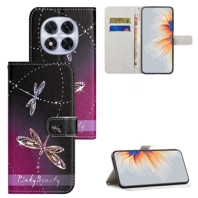 Bőrtok Xiaomi Redmi Note 15 Pro Plus 5g Szitakötők