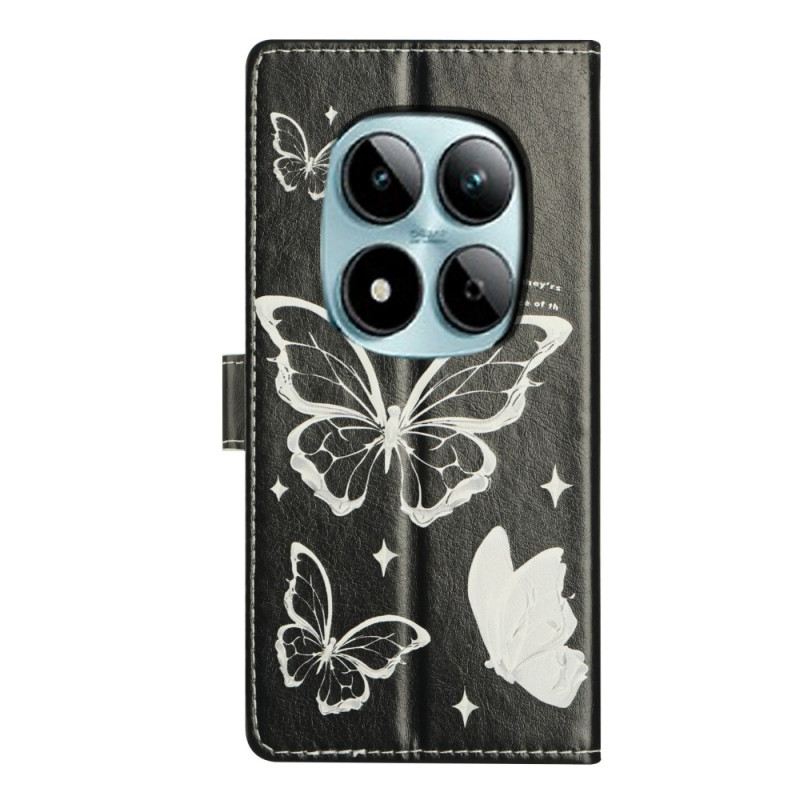 Fliptok Xiaomi Redmi Note 15 Pro Plus 5g Fekete-fehér Pillangók