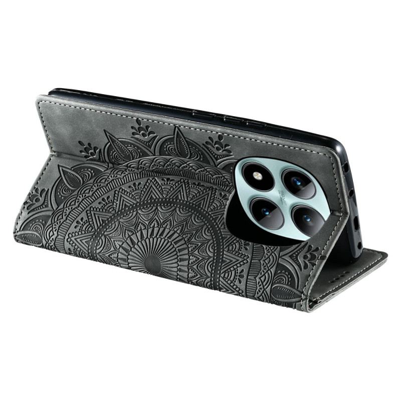 Fliptok Xiaomi Redmi Note 15 Pro Plus 5g Mandala Velúr Hatású