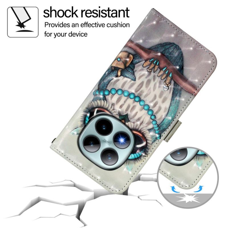 Kinyitható Tokok Xiaomi Redmi Note 15 Pro Plus 5g Szürke Bagoly