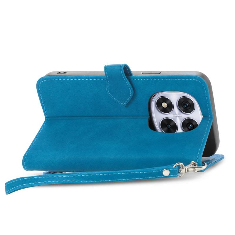 Kinyitható Tokok Xiaomi Redmi Note 15 Pro Plus 5g Velúr Hatású Virágmintás