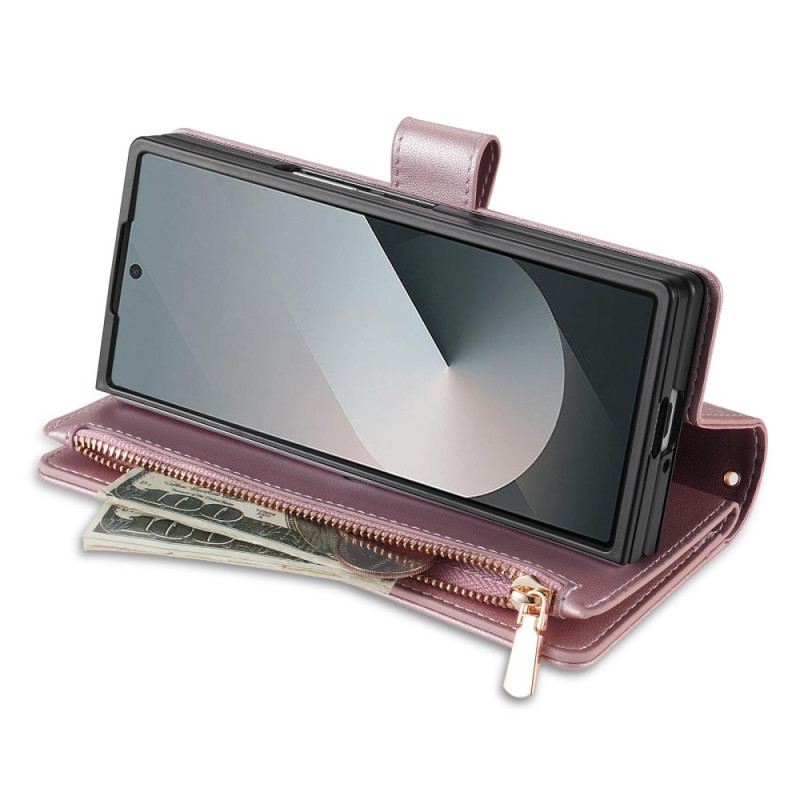 Bőrtok Samsung Galaxy Z Fold 7 Párnázott Vállpánttal És Nyakpánttal