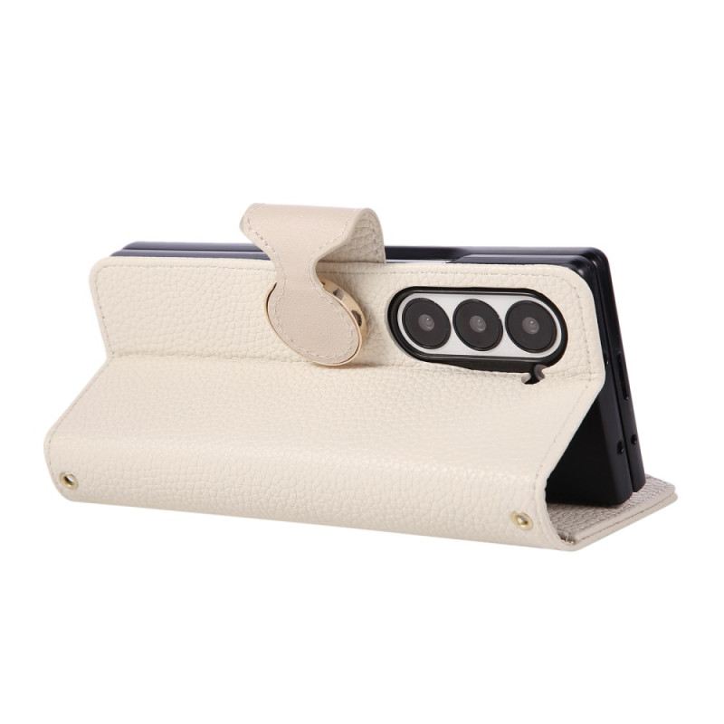 Bőrtok Samsung Galaxy Z Fold 7 Vintage Dizájn