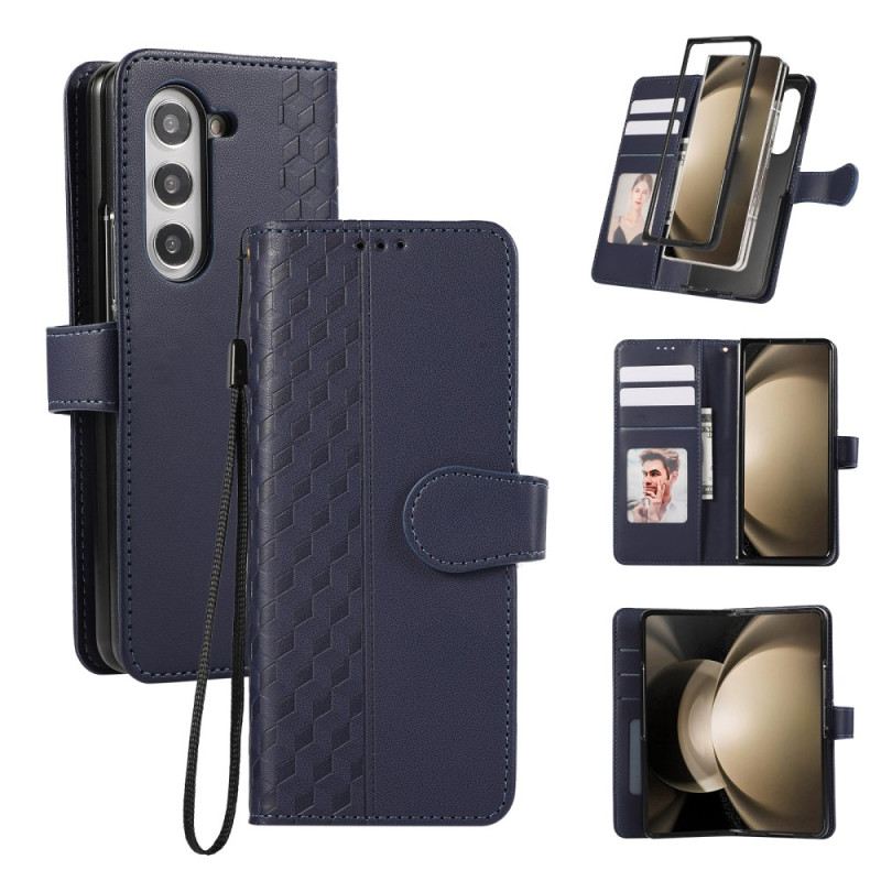 Fliptok Samsung Galaxy Z Fold 7 Dombornyomott Minta Pánttal