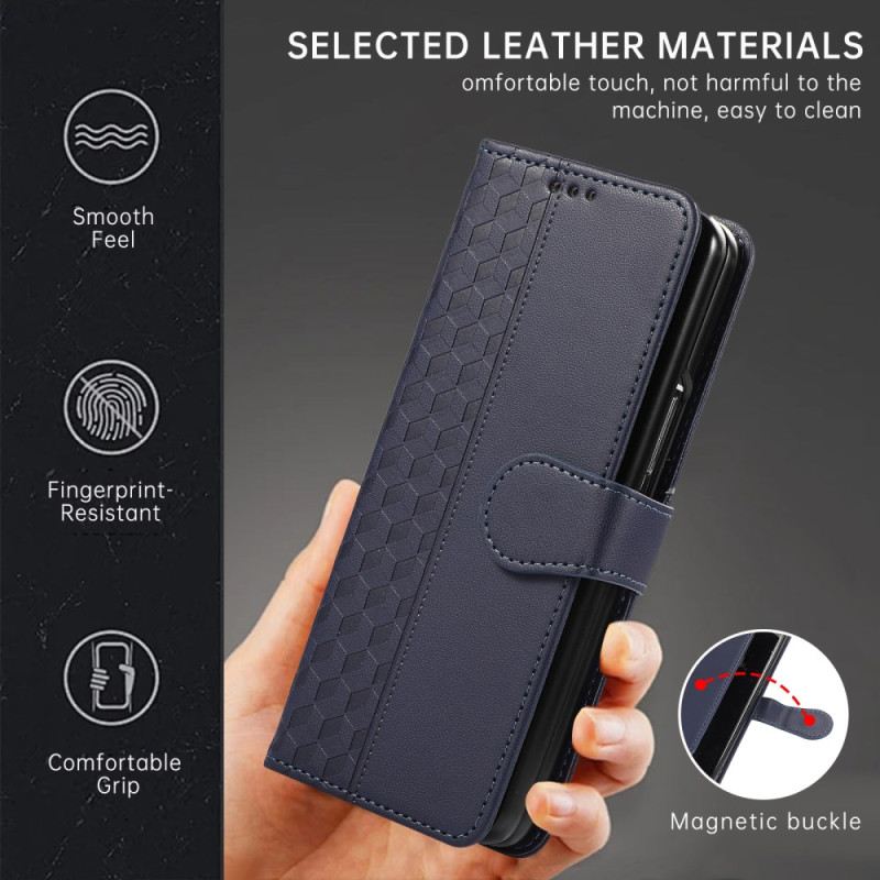 Fliptok Samsung Galaxy Z Fold 7 Dombornyomott Minta Pánttal