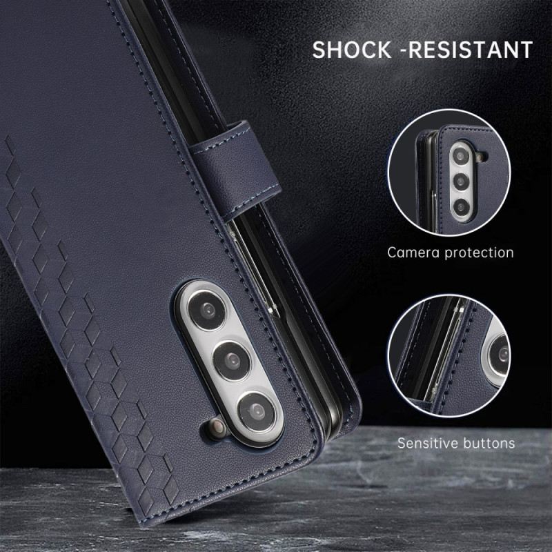 Fliptok Samsung Galaxy Z Fold 7 Dombornyomott Minta Pánttal