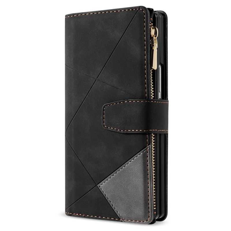 Kinyitható Bőrtok Samsung Galaxy Z Fold 7 Kétszínű Pénztárca