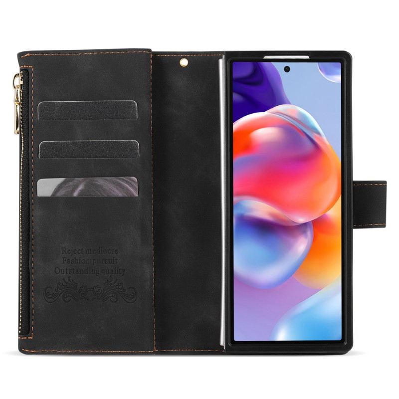 Kinyitható Bőrtok Samsung Galaxy Z Fold 7 Kétszínű Pénztárca