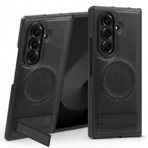 Mobiltelefon Tokok Samsung Galaxy Z Fold 7 Magsafe Bőrhatású Állvánnyal