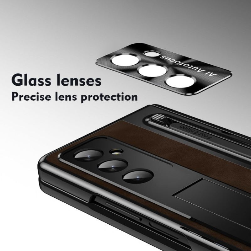 Telefontok Samsung Galaxy Z Fold 7 Bőrhatású Állvány És Stylus Tartó